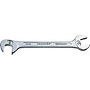 Gedore double open-end wrench 8, SW 7 mm, length 90 mm, CV steel, short, hexagonal