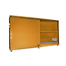 Geïsoleerde rekkenbak BAUER CEH 59-2, staal, schuifdeur, B 6440 x D 1550 x H 3030 mm, oranje