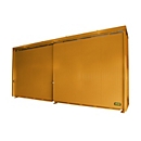 Geïsoleerde rekkenbak BAUER CEH 75-2, staal, schuifdeur, B 7800 x D 1550 x H 3490 mm, oranje