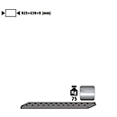 Geperforeerd plaatinzetstuk standaard voor asecos veiligheidskasten van de series UB90 en UB30, roestvrij staal 1.4016, B 925 x D 436 x H 9 mm, tot 75 kg