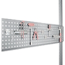 Geperforeerde gereedschapsplaat, voor tafelbreedte 1750 mm, voor serie Universal/Profi, aluminium zilver RAL 9006