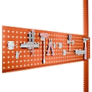 Geperforeerde gereedschapsplaat, voor tafelbreedte 1750 mm, voor serie Universal/Profi, roodoranje RAL 2001
