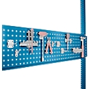 Geperforeerde gereedschapsplaat, voor tafelbreedte 2000 mm, voor serie Universal/Profi, lichtblauw RAL 5012