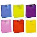 Geschenktasje "Trendkleuren", formaat A5, met draagkoord &amp; label, B 180 x D 100 x H 230 mm, PP-folie, 12 stuks geassorteerde kleuren