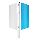 Gestell für Whiteboardsystem Skin, für Whiteboards Maße 1000 x 1500 mm, mit Rollen