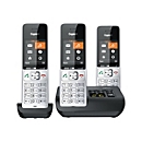 Gigaset 500A Comfort Trio - Schnurlostelefon - Anrufbeantworter - ECO DECTGAPCAT-iq - Silver Black + 2 zusätzliche Handsets