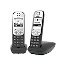 Gigaset A690 Duo - Schnurlostelefon mit Rufnummernanzeige - ECO DECT\GAP - dreiweg Anruffunktion - Schwarz + zusätzliches Handset