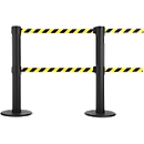 GLA 89 boundary post, double tape, 9 m long each, 3 attachment possibilities, black/yellow