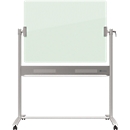 Glastafel Nobo Diamond, fahrbar, magnetisch, Arbeitsfläche 1200 x 900 mm