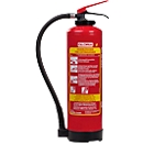 Gloria extincteur à charge pour feux de graisse FA6EASY, 6 litres, durée de pulvérisation de 50 s, résistant au gel jusqu'à -5 °C, avec support mural, cale-pied, rouge
