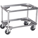 Gmoehling Fahrgestell für Transportkästen Typ 1, bis 200 kg, Lenk- und Bockrollen, Vollgummi-Räder, L 642 x B 424 x H 440 mm, Stahl verzinkt