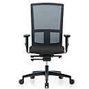 GOAL 172G draaistoel, zonder armleuningen, synchroonmechanisme, comfortbeklede zitting, zwart