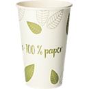 Gobelets jetables Pure Zero Papstar, 0,3 l, Ø 80 x H 117 mm, 100% biodégradables et en carton certifié FSC®, couleur crème, 50 pièces