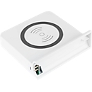Good Connections draadloze lader, Qi-enabled, vermogen 15 W, voor USB desktop snellaadstation met 110 W, aansluiting aan linkerzijde, wit