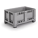 Grand conteneur, avec 4 pieds, L 1200 x l 800 x H 580 mm, construction fermée, 330 litres