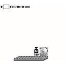Grid for asecos pressurised gas cylinder cabinets, steel, W 733 x D 280 x H 30 mm, up to 180 kg