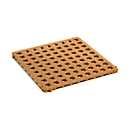 Grille de sol en plastique Clippy, brun