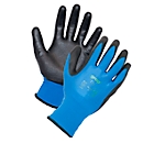 Guante de montaje Grap Fit, nylon, recubrimiento de espuma de nitrilo, antideslizante, EN 388 (4 1 3 2 X), talla 9, 1 par, azul