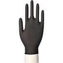 GUANTES DESECHABLES WORK-INN, para izquierda y derecha, sin polvo, no estériles, aptos para uso alimentario, talla S, látex natural, negro, 100 uds.