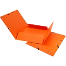 Gummibandmappe Biella, DIN A4, bis 200 Blatt, L 318 x B 242 x H 5 mm, Karton, orange, 5 Stück 