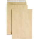 Gusset envelopes, 40 mm, adhesive, DIN E4 format, 100 pieces, natron brown