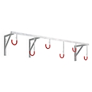 Hängeparker WSM, 1-seitig, für Reifen bis B 65 mm, B 1900 x T 350 x H 350 mm, Diebstahlschutz, Stahl, 6 Einhängeplätze