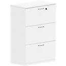 Hängeregistraturschrank BEXXSTAR, 3 Ordnerhöhen, B 800 x T 445 x H 1155 mm, weiß