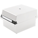 HAN card index box, plastic, DIN A4 landscape, with lid, grey