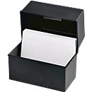 HAN card index box, plastic, DIN A5 landscape, open, black