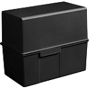 HAN card index box, plastic, DIN A6 landscape, black