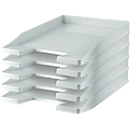 HAN Filing basket, DIN C4, plastic, 5 pieces, light gray