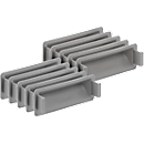 Handle clasp for box with European standard dimensions, grey, 10 pcs.