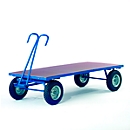 Handpritschenwagen ohne Bordwände, Räder aus Vollgummi, 2000 x 1000 mm