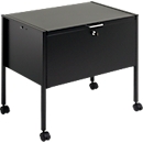 Hanging file trolley, lockable lid, without hanging file, black
