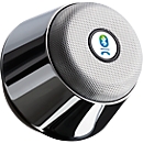 Haut-parleur Bluetooth Chrome, avec radio FM intégrée, fonction mains-libres