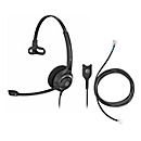 Headset Sennheiser SC 230, kabelaansluiting/monogeluid, met telefoonadapter CEHS-DHSG, koptelefoon verstelb.