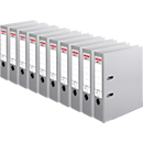 herlitz Ordner maX.file protect plus, DIN A4, Rückenbreite 80 mm, 10 Stück, grau