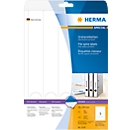Herma ordneretiketten A4, 297 mm lang, permanent hechtend/bedrukbaar, 125 stuks, wit