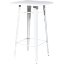 High outdoor table meet by Paperflow URBAN, square, W 600 x H 1080 mm, galvanized steel, white-white