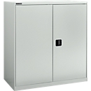 Hinged door cabinet Schäfer Shop Select MS-i 12409, sheet steel, W 950 x D 400 x H 1215 mm, 3 OH, light gray, up to 150 kg 