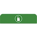 Hinweistafel für konfigurierbare Recyclingstation von Rubbermaid, für 125 Liter Behältereinheit, B 610 x H 203 x T 20 mm, Glas, grün