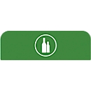 Hinweistafel für konfigurierbare Recyclingstation von Rubbermaid, für 87 Liter Behältereinheit, B 489 x H 203 x T 20 mm, Glas, grün