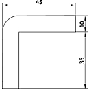 Hoekbeschermprofiel type H, 5 m/rol, geel/zwart