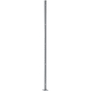 Holder, for grille elements, central support, pre-drilled, light silver