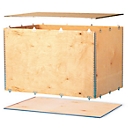 Holzfaltkiste, 6 mm starkes Birkensperrholz, L 580 x B 380 x H 380 mm
