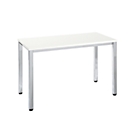 Home Office Tisch Bexxstar, Rechteck, 4-Fuß Quadratrohr, B 1200 x T 600 x H 740 mm, weiß/chromsilber