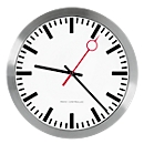 Horloge de gare avec aiguille à rond creux, horloge radio-pilotée, Ø 300 mm