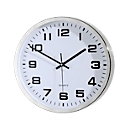 Horloge murale à quartz en acier inoxydable, ronde, ø 300 mm