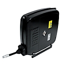 Hose reel CEMO, sheet steel, lacquered, for oil, closed, on fixed bracket, 1/2" IG/AG, max. 60 bar, hose length 12 m, ø 15 mm