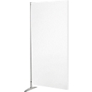 Houten wand METROPOL, gelakt, wit/aluminium